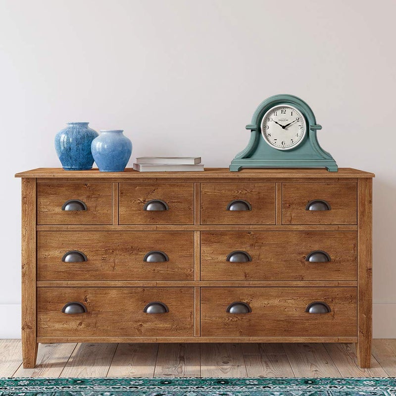 Presentime & Co. Mantel Clock Vintage Farmhouse Series, Napoleon Desk & Shelf Clock, 13 x 10 inch, Domed Lens, Quartz Movement, ABS Plastic Case, Aged Teal Finish (Home/Tabletop Decoration) - Image 5